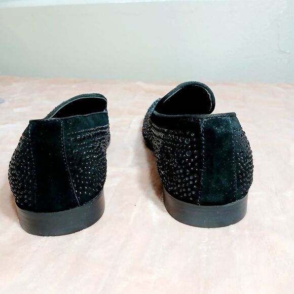 Moretti Black Label Black Textured Slip-On Loafers Size 12EEE - Picture 5 of 7